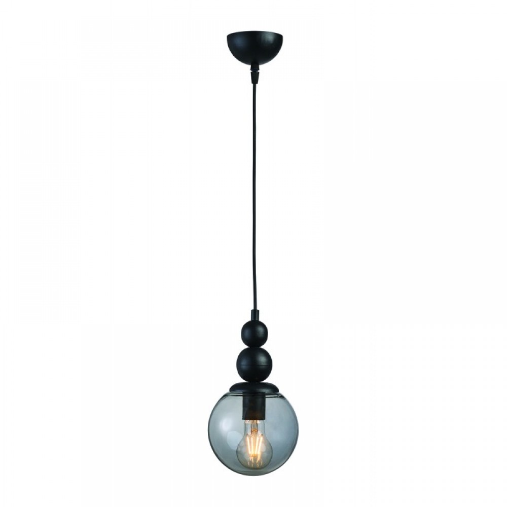 Φωτιστικό μονόφωτο Μαύρο γυαλί φιμέ E27 Φ16 - ARKOLIGHT