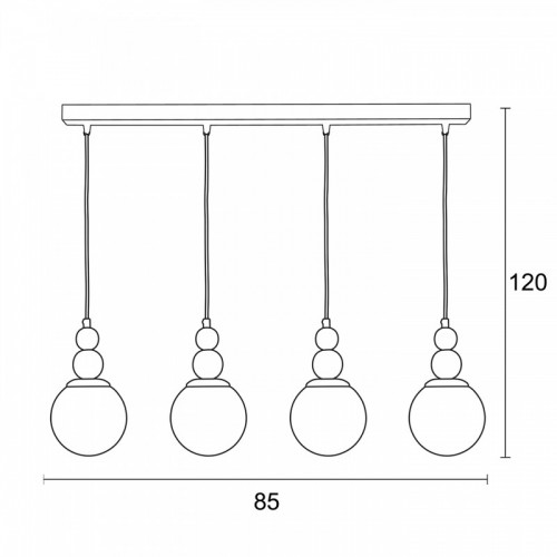 Φωτιστικό Πολύφωτο 4φ Μέταλλο/Γυαλί Λευκό 4XE27 - ARKOLIGHT