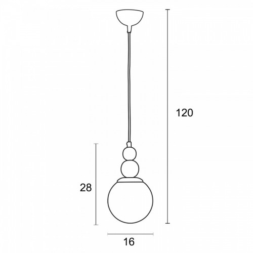 Φωτιστικό μονόφωτο Λευκό γυαλί φιμέ Ε27 Φ16 - ARKOLIGHT
