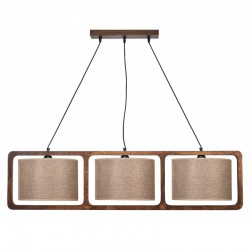 Φωτιστικό Πολύφωτο 3Φωτό Ξύλο/Αμπαζούρ Σε Διάφορα Χρώματα 3xE27 - Arkolight