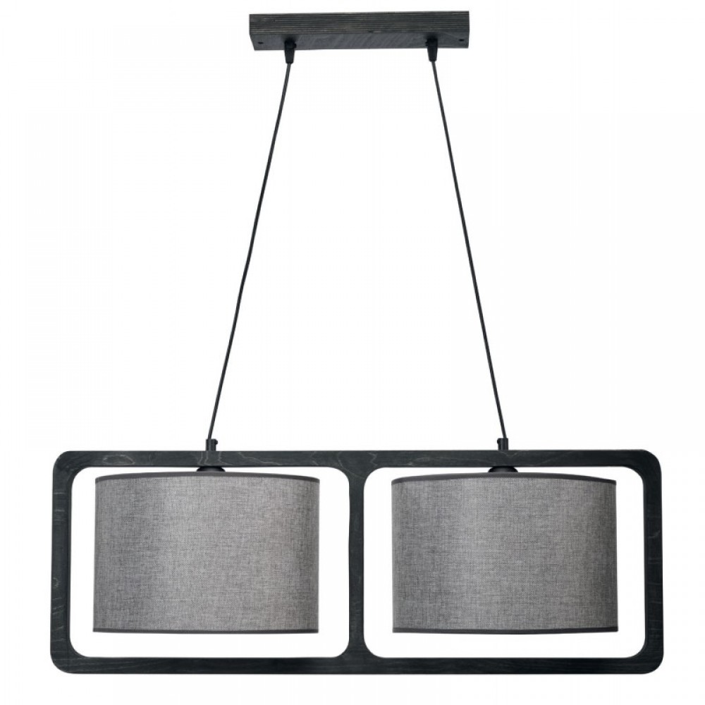 Φωτιστικό Πολύφωτο 2Φωτό Ξύλο/Αμπαζούρ Σε Διάφορα Χρώματα 2xE27 - Arkolight