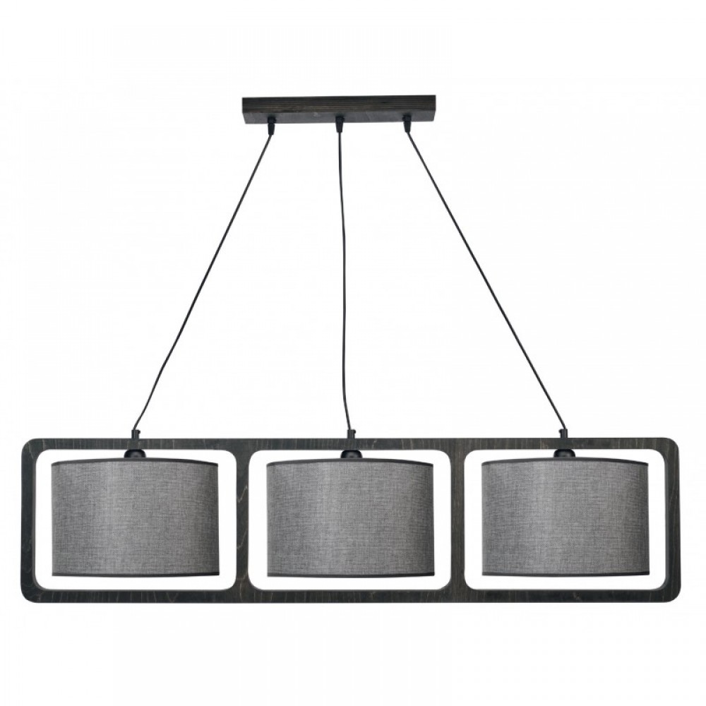 Φωτιστικό Πολύφωτο 3Φωτό Ξύλο/Αμπαζούρ Σε Διάφορα Χρώματα 3xE27 - Arkolight