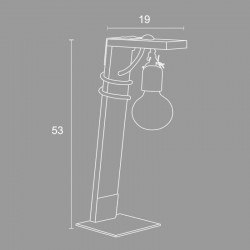 Επιτραπέζια Λάμπα Ξύλο/Σχοινί 1xE27 - Arkolight
