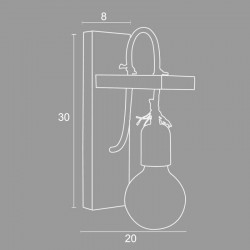 Απλίκα Από Ξύλο/Σχοινί 1Φ 1xE27 - Arkolight