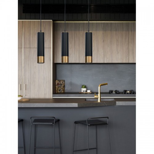 Φωτιστικό Μονόφωτο Αλουμίνιο Στρογγυλό Δίχρωμο Μαύρο-χρυσό GU10 Φ6 - Arkolight