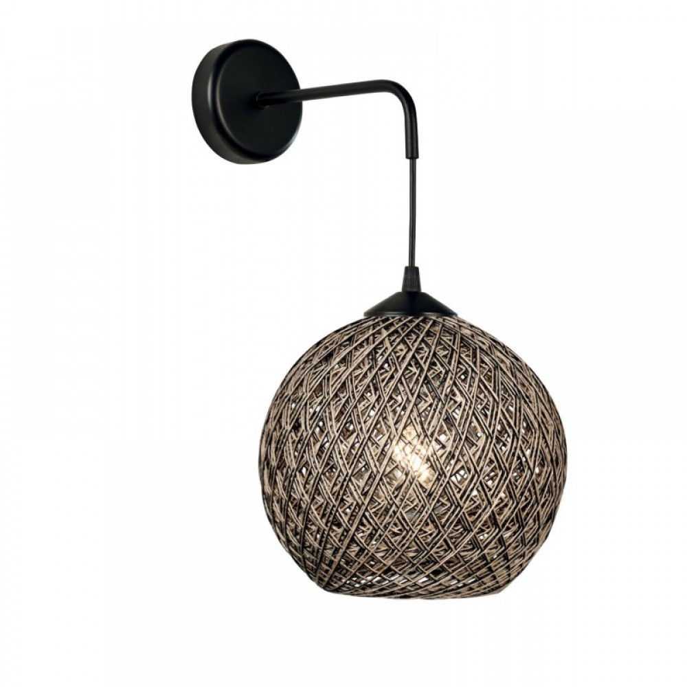 Απλίκα Μπάλα Σχοινί Natural Φ20 Ε27 - Arkolight - Φωτιστικό Απλίκα Ε27 σε μοντέρνα γραμμή με μπάλα σχοινί σε φυσικό χρώμα και μεταλλικά μέρη σε μαύροΧαρακτηριστικάΥλικό	Μέταλλο/σχοινίΧρώμα	ΜαύροΔιάσταση&nbsp;20cmΤύπος λαμπτήρα	Ε27Αριθμός Λαμπτήρων	1Βά