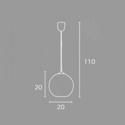 Φωτιστικό Μονόφωτο Μπάλα Σχοινί Ε27 Φ20 - Arkolight
