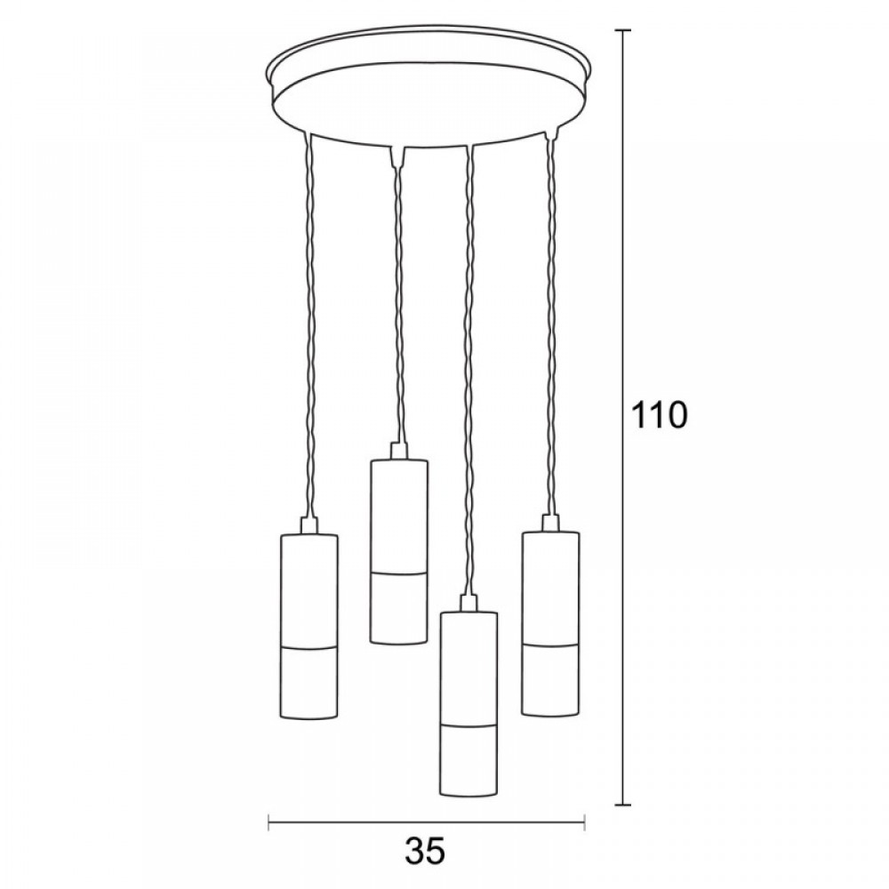 Φωτιστικό Πολύφωτο Αλουμίνιο / Plexi 4xG9 - Arkolight
