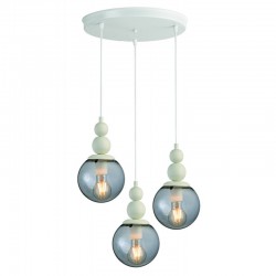 Φωτιστικό Πολύφωτο 3φ Μέταλλο/Γυαλί Λευκό 3XE27 - ARKOLIGHT