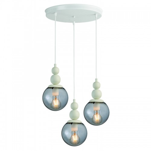 Φωτιστικό Πολύφωτο 3φ Μέταλλο/Γυαλί Λευκό 3XE27 - ARKOLIGHT