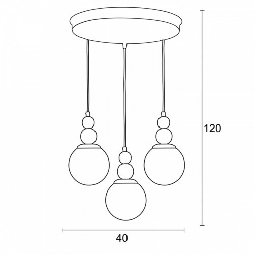 Φωτιστικό Πολύφωτο 3φ Μέταλλο/Γυαλί Λευκό 3XE27 - ARKOLIGHT
