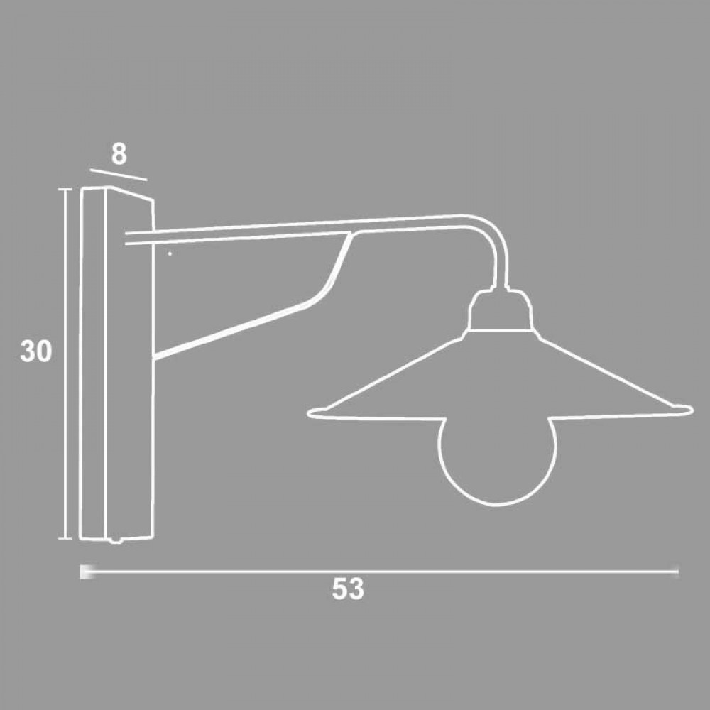 Απλίκα Μεταλλική Πατίνα Χαλκός-πατίνα μαύρη Ε27 - Arkolight