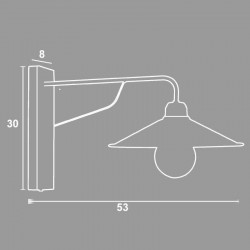 Απλίκα Μεταλλική Πατίνα Χαλκός-πατίνα μαύρη Ε27 - Arkolight