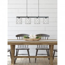 Φωτιστικό Πολύφωτο 4φ Μέταλλο/Αμπαζούρ λευκό 4xE27 - ARKOLIGHT