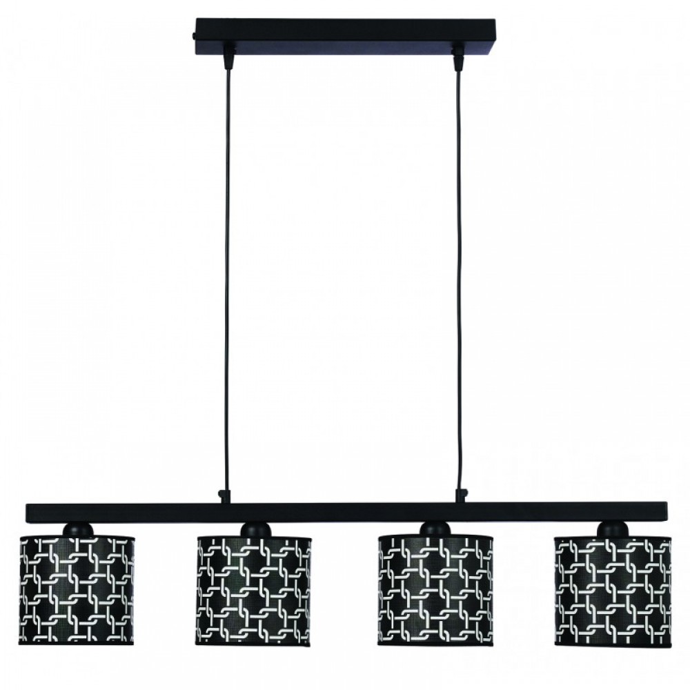 Φωτιστικό Πολύφωτο 4φ Μέταλλο/Αμπαζούρ μαύρο 4xE27 - ARKOLIGHT