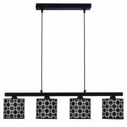 Φωτιστικό Πολύφωτο 4φ Μέταλλο/Αμπαζούρ μαύρο 4xE27 - ARKOLIGHT