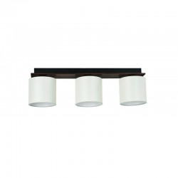 Φωτιστικό Οροφής 3φ Ξύλο/Αμπαζούρ Μπεζ 3x E27 - ARKOLIGHT