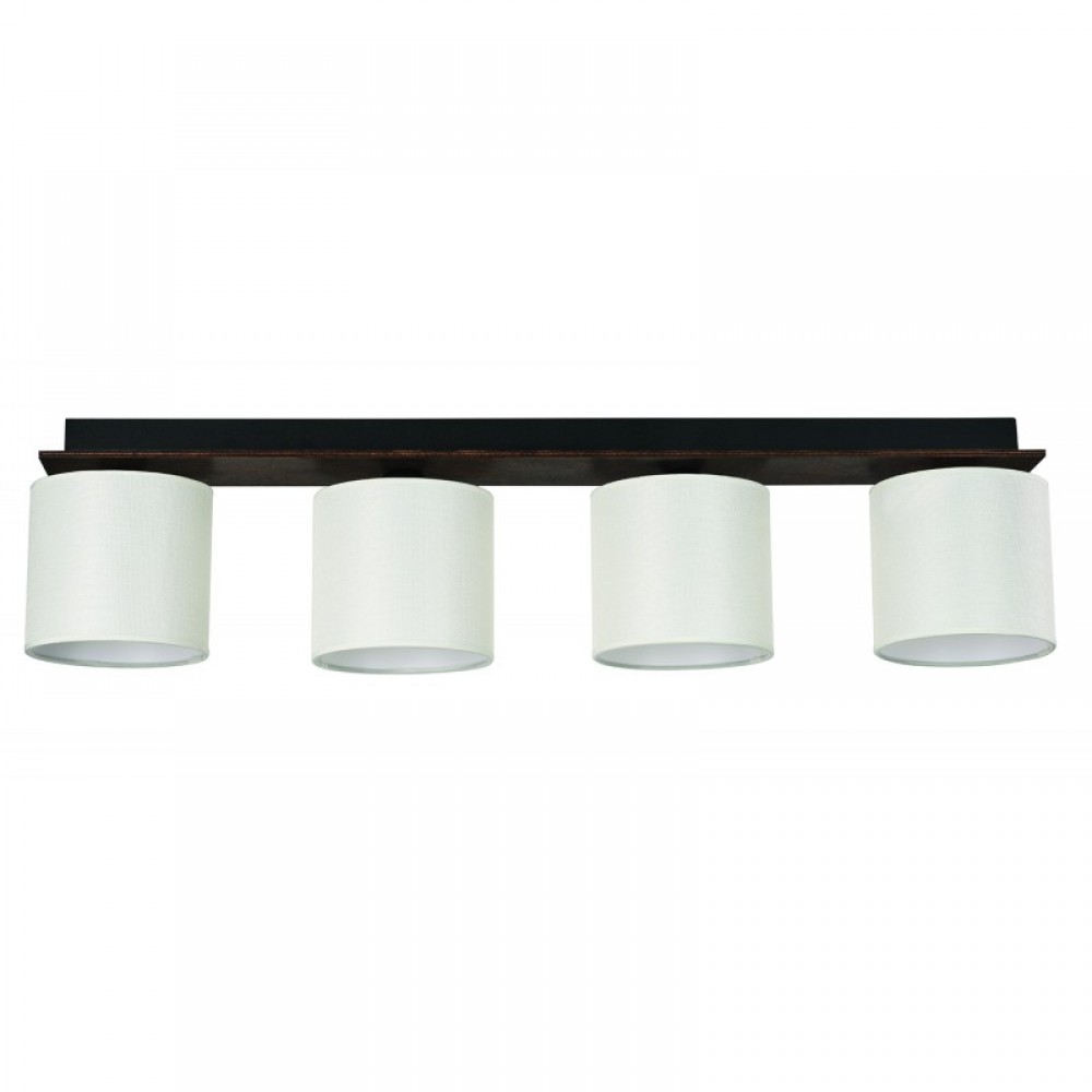 Φωτιστικό Οροφής 4φ Ξύλο/Αμπαζούρ Μπεζ 4x E27 - ARKOLIGHT