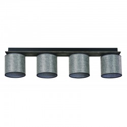 Φωτιστικό Οροφής 4φ Ξύλο/Αμπαζούρ Γκρι 4x E27 - ARKOLIGHT