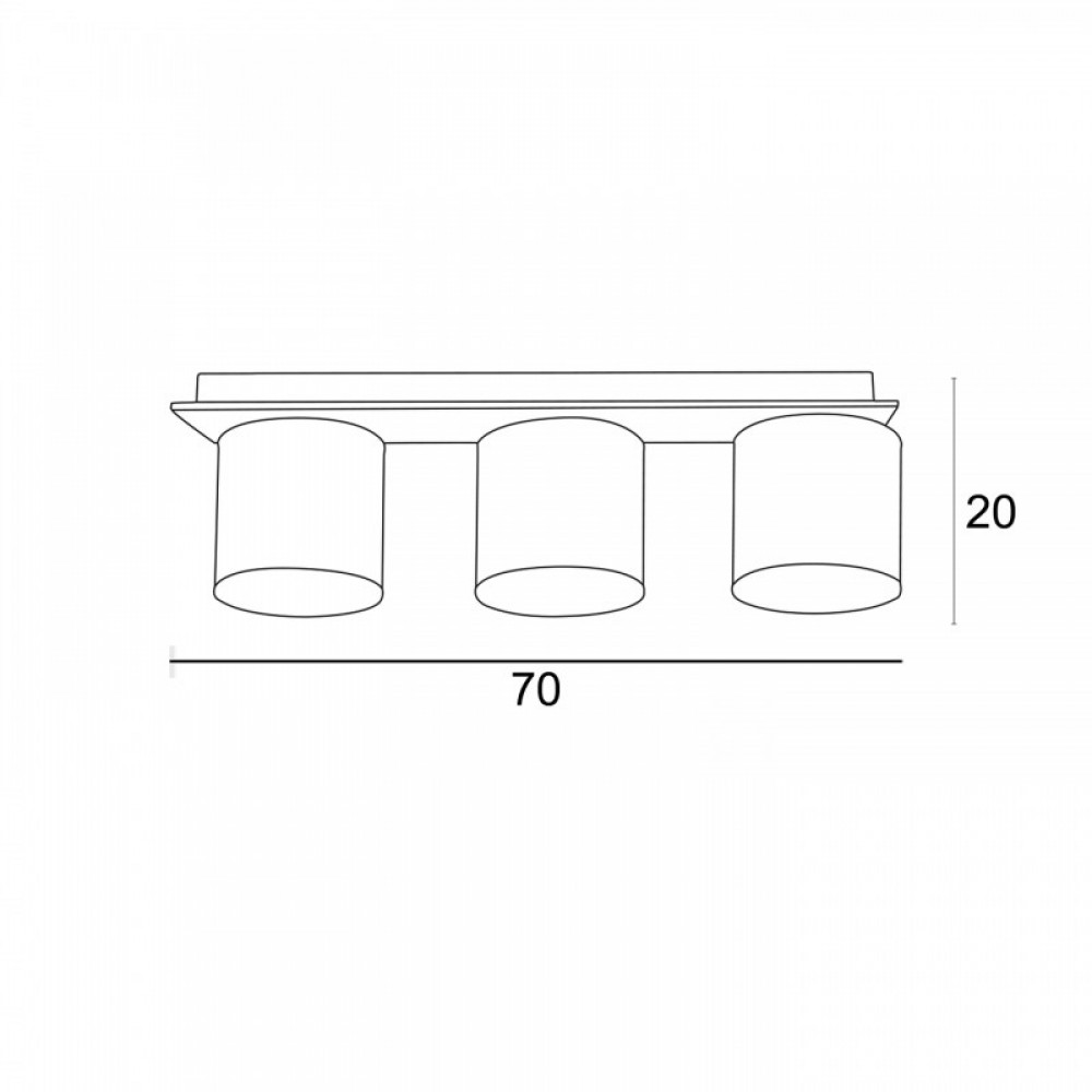 Φωτιστικό Οροφής 3φ Ξύλο/Αμπαζούρ μόκα 3x E27 - ARKOLIGHT