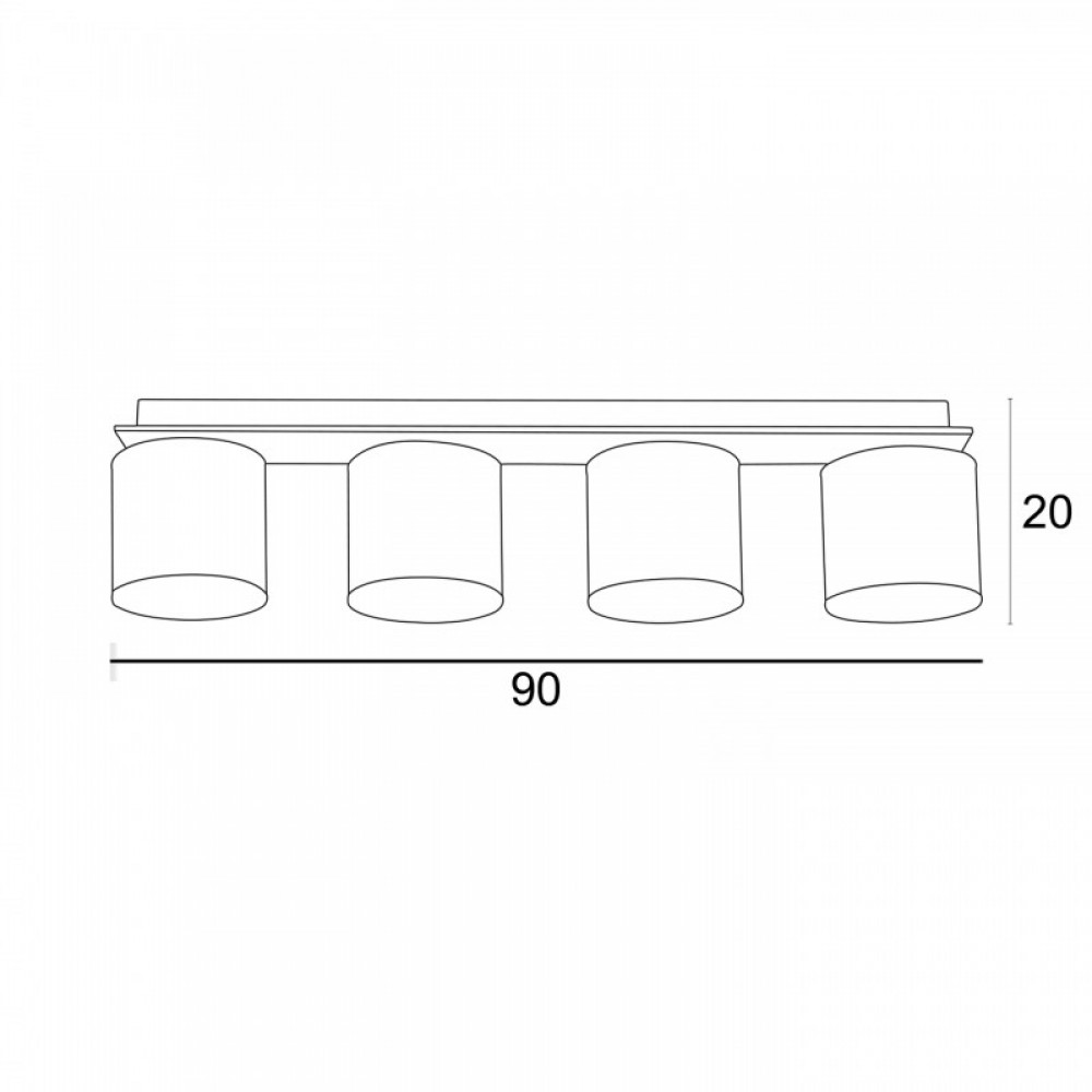 Φωτιστικό Οροφής 4φ Ξύλο/Αμπαζούρ Μπεζ 4x E27 - ARKOLIGHT