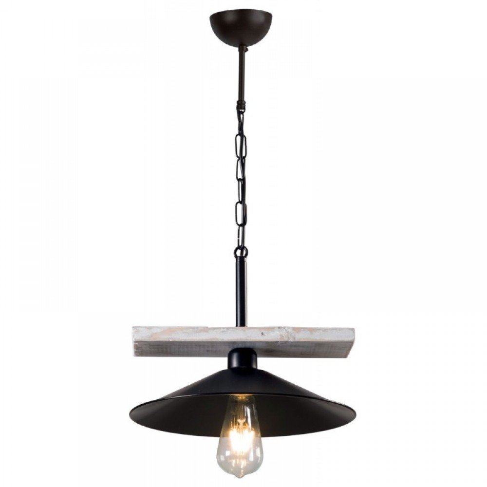 Φωτιστικό Μονόφωτο Από Ξύλο Λευκό Ντεκαπέ Και Μέταλλο 1xE27 - Arkolight