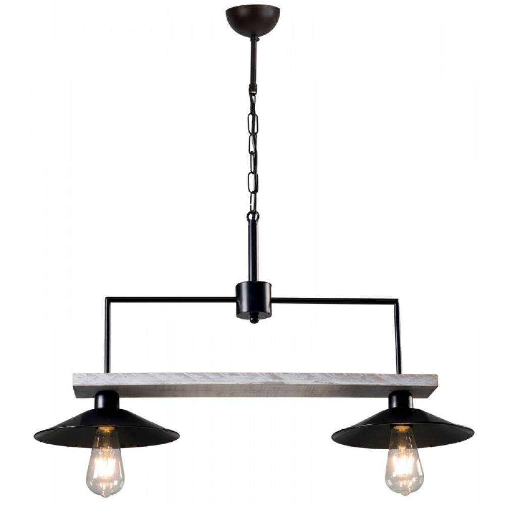 Φωτιστικό Δίφωτο Από Ξύλο Λευκό Ντεκαπέ Και Μέταλλο 2xE27 - Arkolight