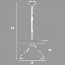 Φωτιστικό Μονόφωτο Από Ξύλο Και Γυαλί Μελί 1xE27 - Arkolight