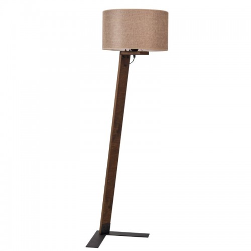 Φωτιστικό Δαπέδου Φωτιστικό Ξύλο/Αμπαζούρ Σε Μόκα Χρώμα 1xE27 - Arkolight