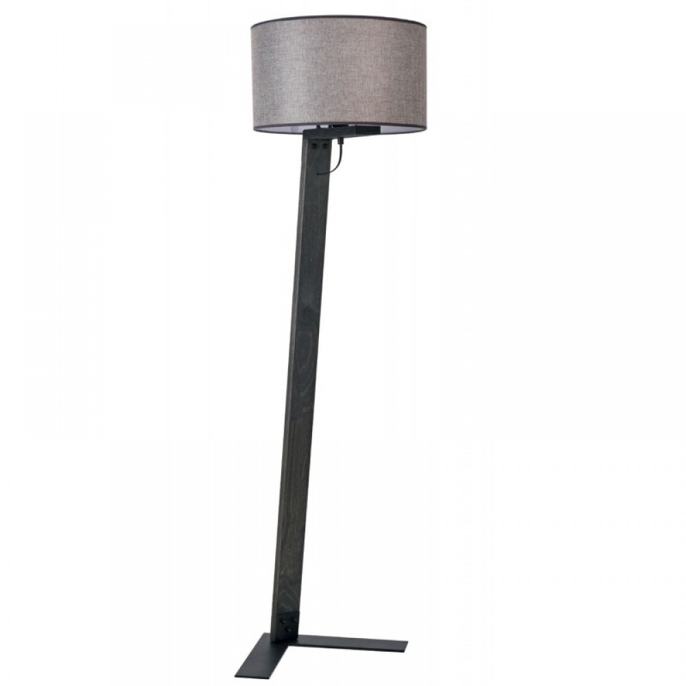 Φωτιστικό Δαπέδου Φωτιστικό Ξύλο/Αμπαζούρ Σε Γκρι Χρώμα 1xE27 - Arkolight