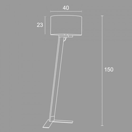 Φωτιστικό Δαπέδου Φωτιστικό Ξύλο/Αμπαζούρ Σε Μόκα Χρώμα 1xE27 - Arkolight