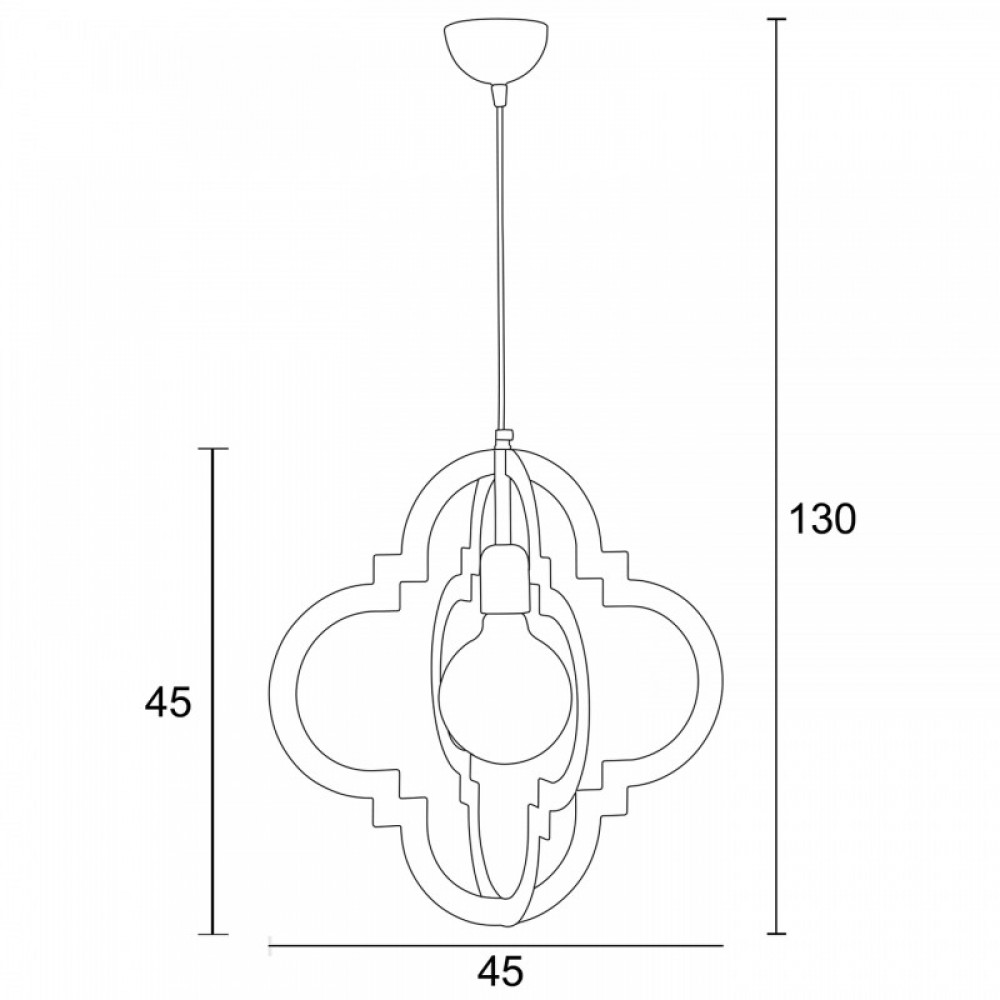 Φωτιστικό μονόφωτο μέταλλο μαύρο Ε27 Φ45 1xE27 - ARKOLIGHT