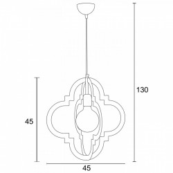 Φωτιστικό μονόφωτο μέταλλο μαύρο Ε27 Φ45 1xE27 - ARKOLIGHT