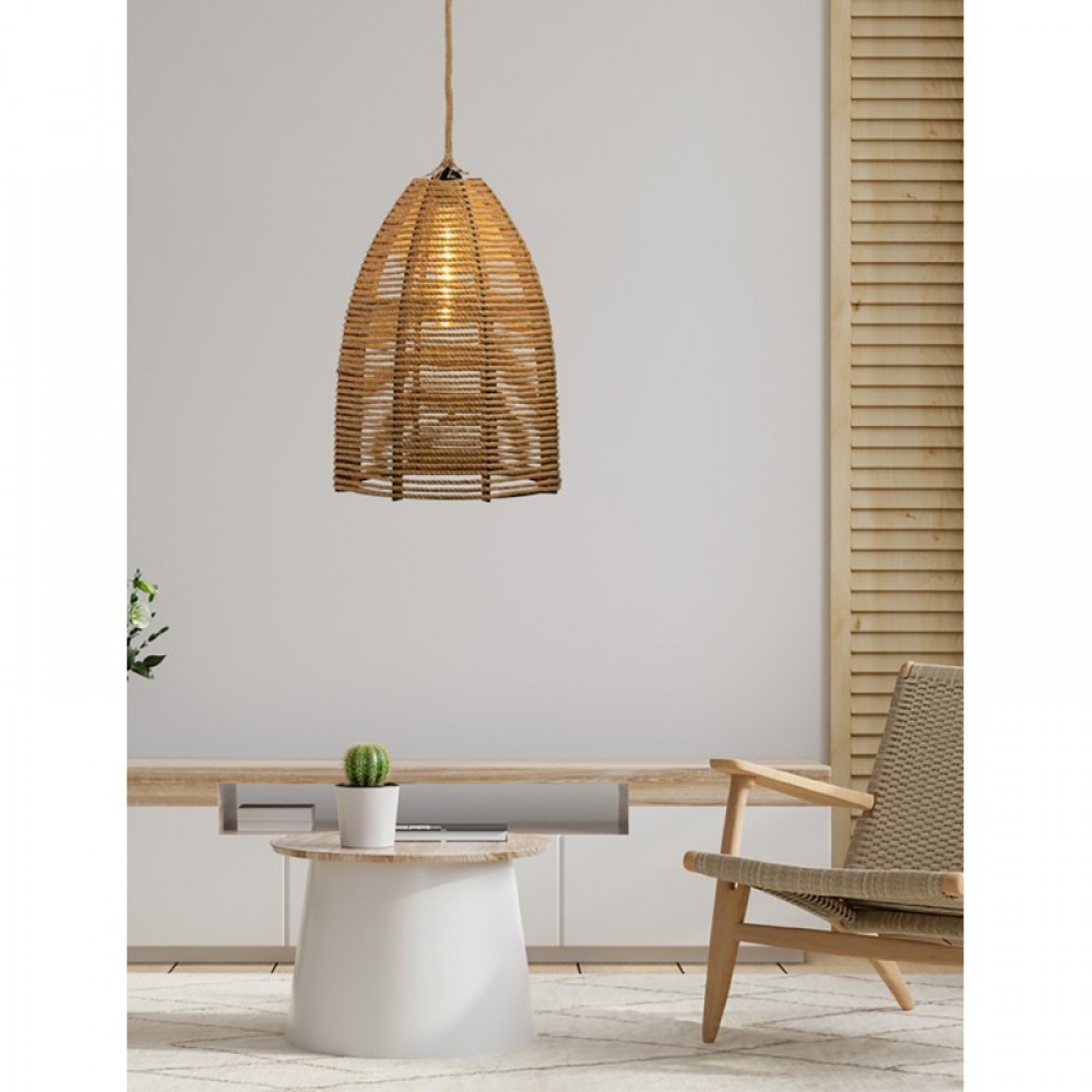 Φωτιστικό μονόφωτο σχοινί natural Ε27 Φ36 - ARKOLIGHT