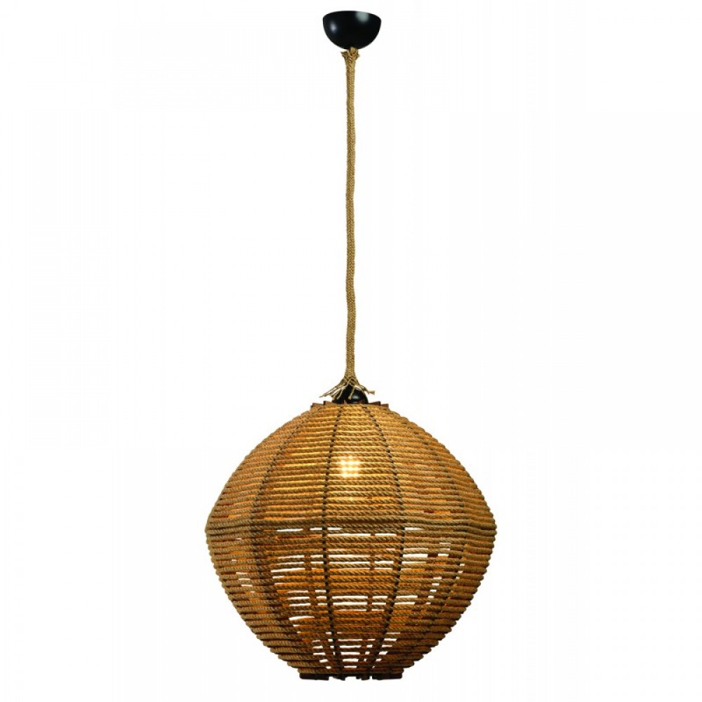 Φωτιστικό μονόφωτο σχοινί natural Ε27 Φ45 - ARKOLIGHT