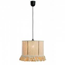 Φωτιστικό μονόφωτο BOHO σχοινί εκρού E27 Φ35 - ARKOLIGHT