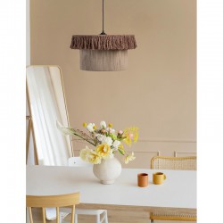 Φωτιστικό μονόφωτο BOHO σχοινί καφέ/μελί E27 Φ40 - ARKOLIGHT