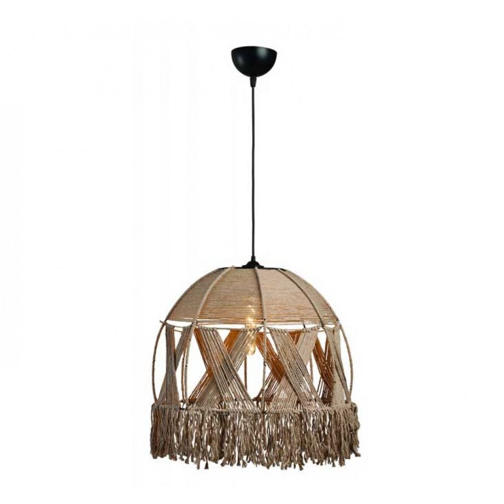 Φωτιστικό μονόφωτο σχοινί natural Φ30 1xE27 - ARKOLIGHT