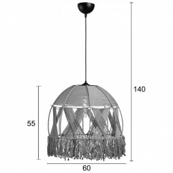 Φωτιστικό μονόφωτο σχοινί natural Φ60 1xE27 - ARKOLIGHT
