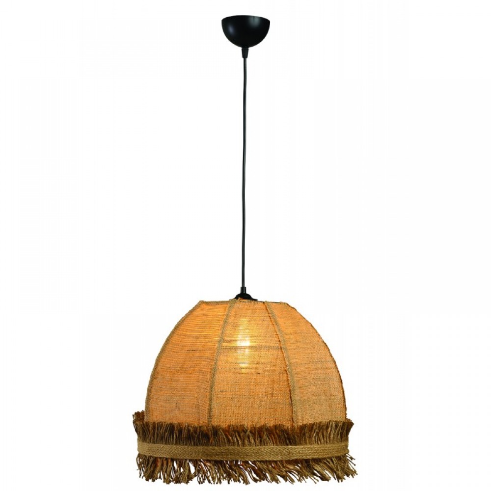 Φωτιστικό μονόφωτο λινάτσα natural Φ60 1xE27 - ARKOLIGHT