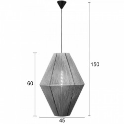 Φωτιστικό μονόφωτο σχοινί natural Φ45 1xE27 - ARKOLIGHT