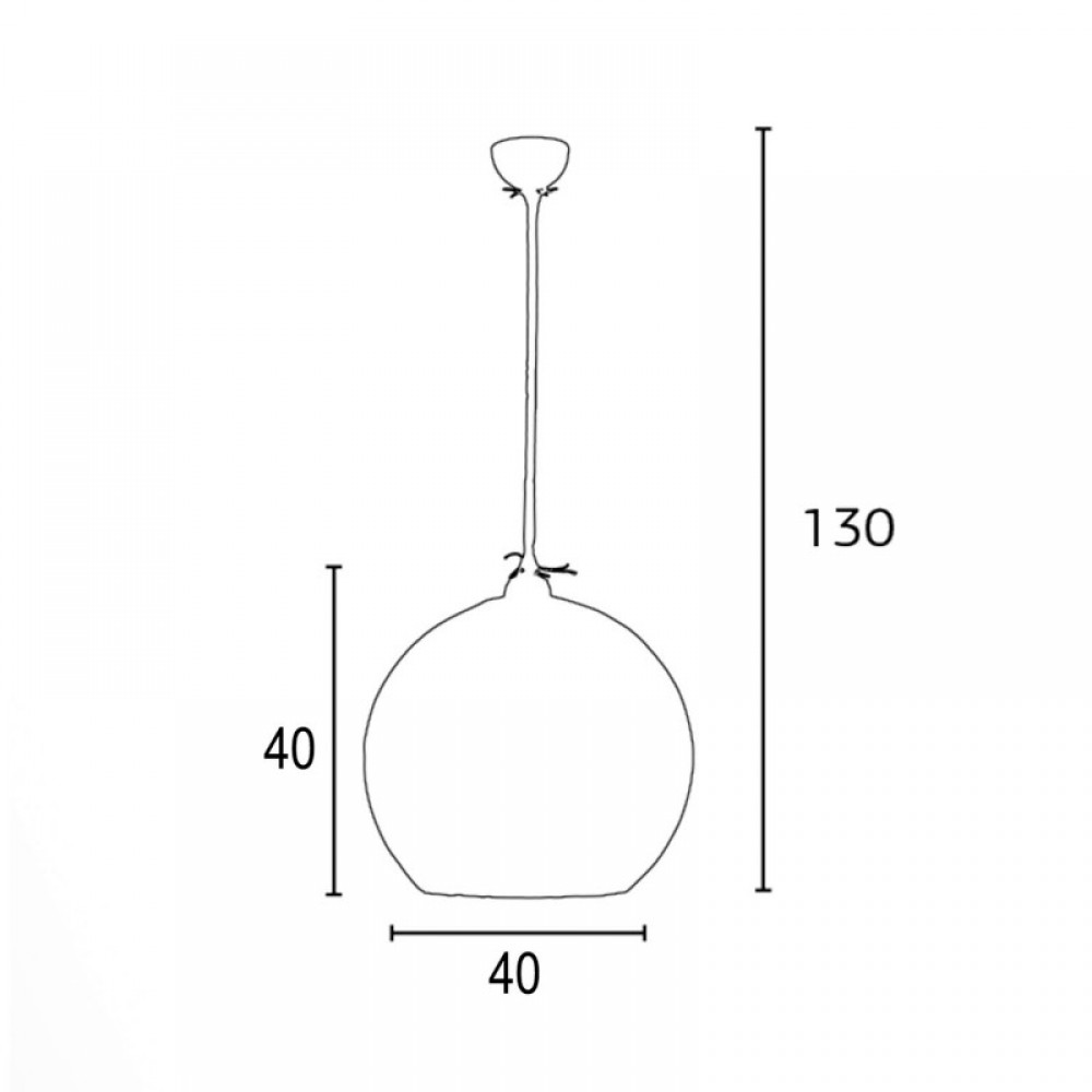 Φωτιστικό Μονόφωτο Μπάλα Σχοινί E27 Φ40 - Arkolight