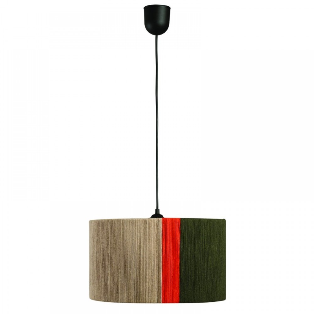 Φωτιστικό μονόφωτο σχοινί λαδί/πορτοκαλι Ε27 Φ35 - ARKOLIGHT