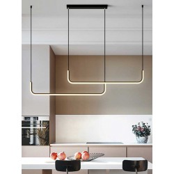 ΚΡΕΜΑΣΤΟ ΦΩΤΙΣΤΙΚΟ LED BILBO BLACK ΜΕ ΑΣΥΡΜΑΤΟ ΤΗΛΕΧΕΙΡΙΣΜΟ - DIMMABLE 56W - LEGGENDA