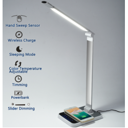 LED Φωτιστικό Γραφείου Με Εναλλαγή Χρωμάτων Και Ασύρματη Φόρτιση για Κινητά Smartphone - 18W 1500lm ATMAN