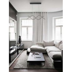 LED Κρεμαστό Φωτιστικό Αλουμινίου Μαύρο Με 3 σε 1 Φωτισμό - 54W LUGO - LEGGENDA