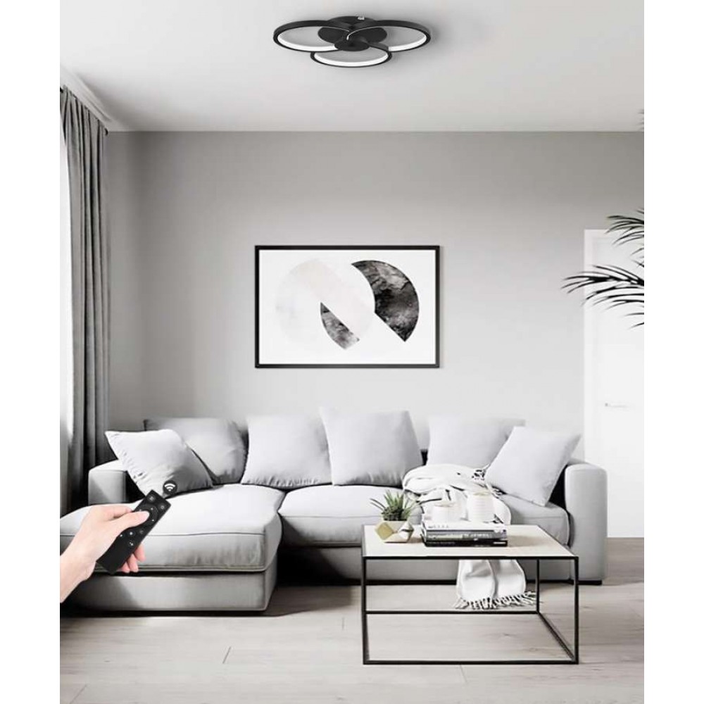 ΦΩΤΙΣΤΙΚΟ ΟΡΟΦΗΣ LED OVIEDO BLACK 42W - LEGGENDA