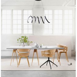 LED Κρεμαστό Φωτιστικό Αλουμινίου Μαύρο Με 3 σε 1 Φωτισμό - 40W MALAGA - LEGGENDA