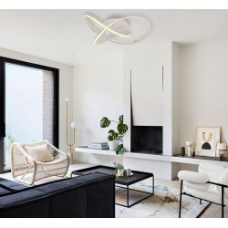 LED Πλαφονιέρα Λευκή Με Φωτισμό 3 Σε 1- 58W VALENCIA - LEGGENDA