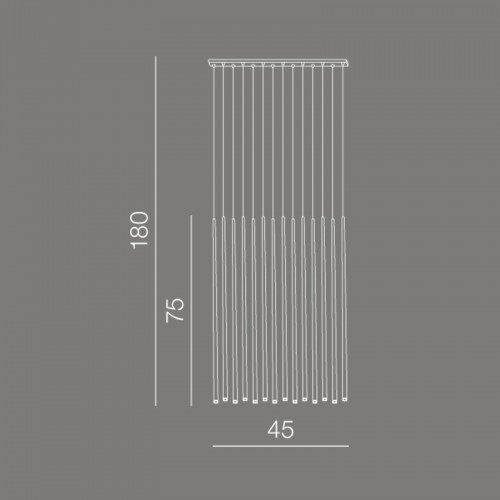 LED Κρεμαστό Φωτιστικό Πολύφωτο Σε Διάφορα Χρώματα 45W LOUISE 14 - AZzardo